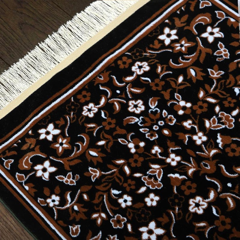 Melen Turkish prayer rug – Istabraq – Dark olive – Brown - Image 2